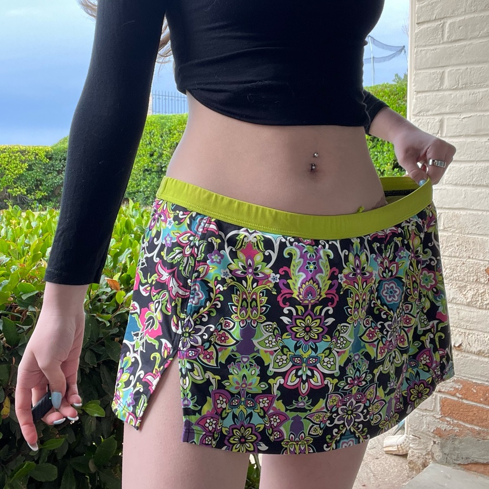Vintage Patterned Athletic/Swim/Tennis Skirt